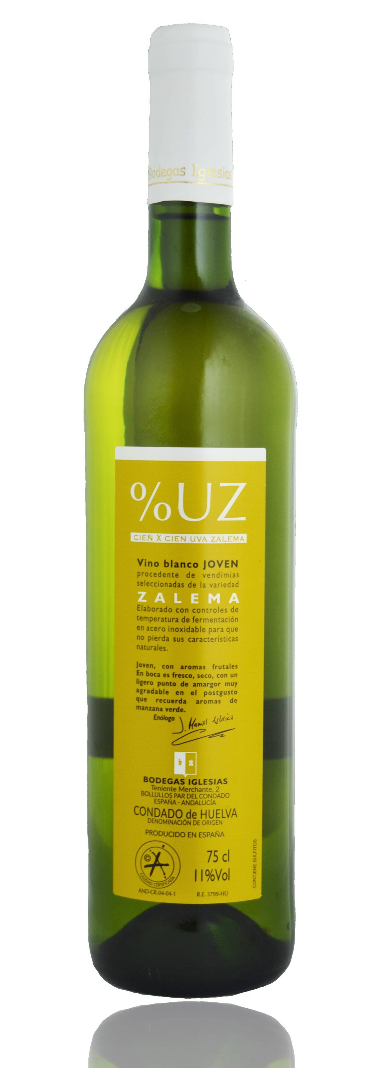 Botella %UZ Vino Blanco